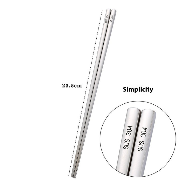 Stainless Steel Square Non-mildew Creative Chopsticks