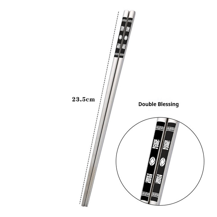 Stainless Steel Square Non-mildew Creative Chopsticks