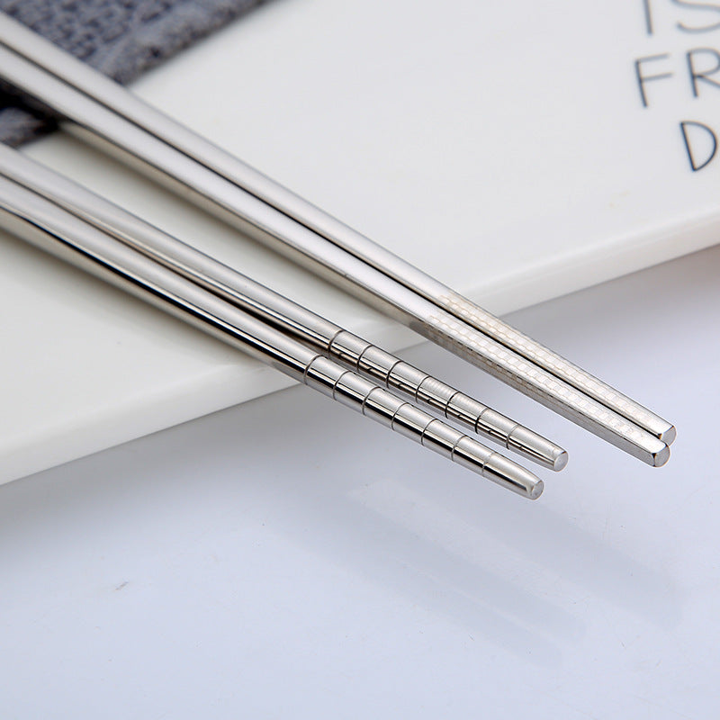 Stainless Steel Square Non-mildew Creative Chopsticks