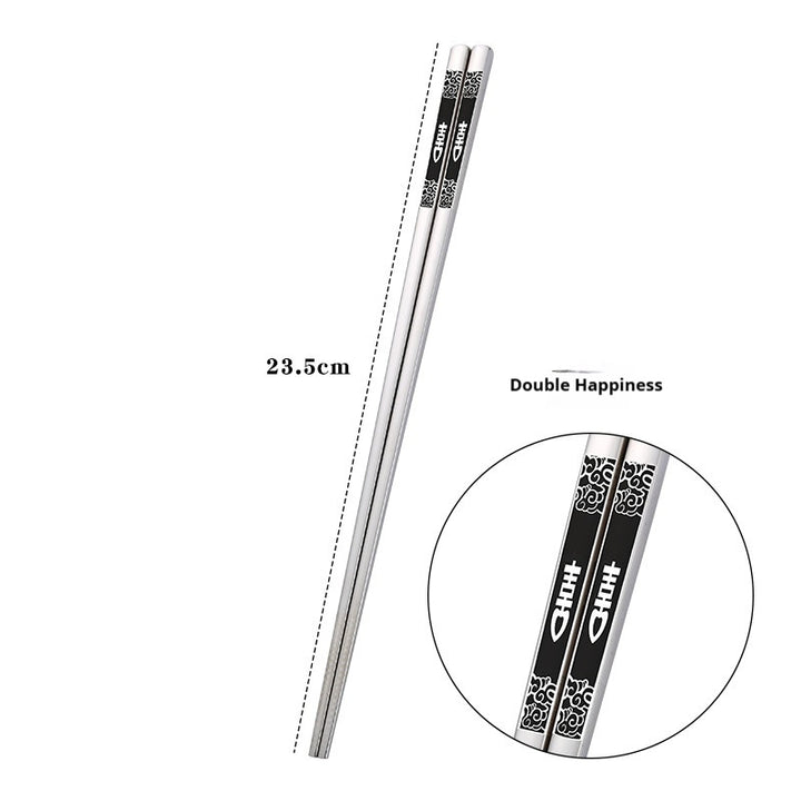 Stainless Steel Square Non-mildew Creative Chopsticks