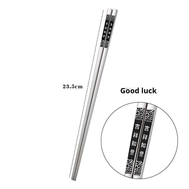 Stainless Steel Square Non-mildew Creative Chopsticks