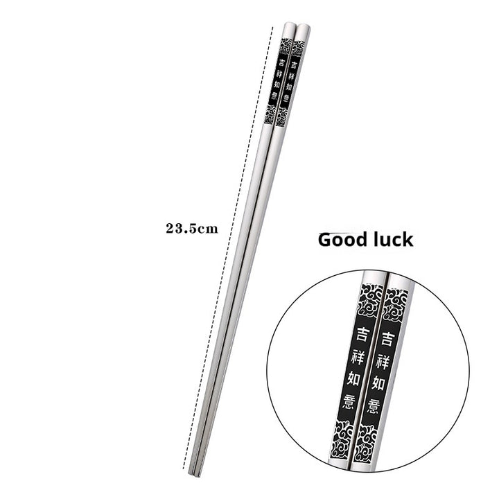 Stainless Steel Square Non-mildew Creative Chopsticks