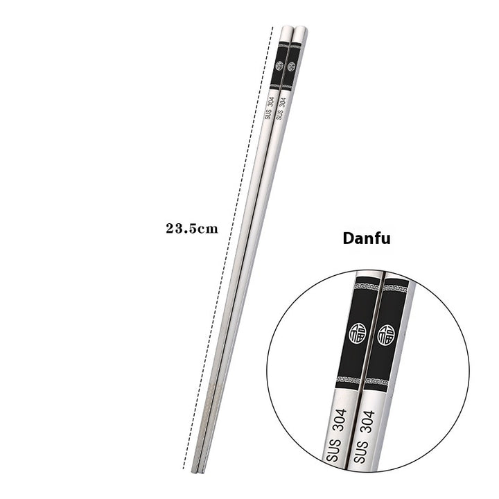 Stainless Steel Square Non-mildew Creative Chopsticks