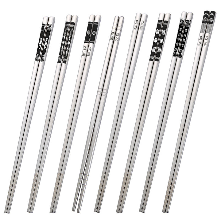 Stainless Steel Square Non-mildew Creative Chopsticks