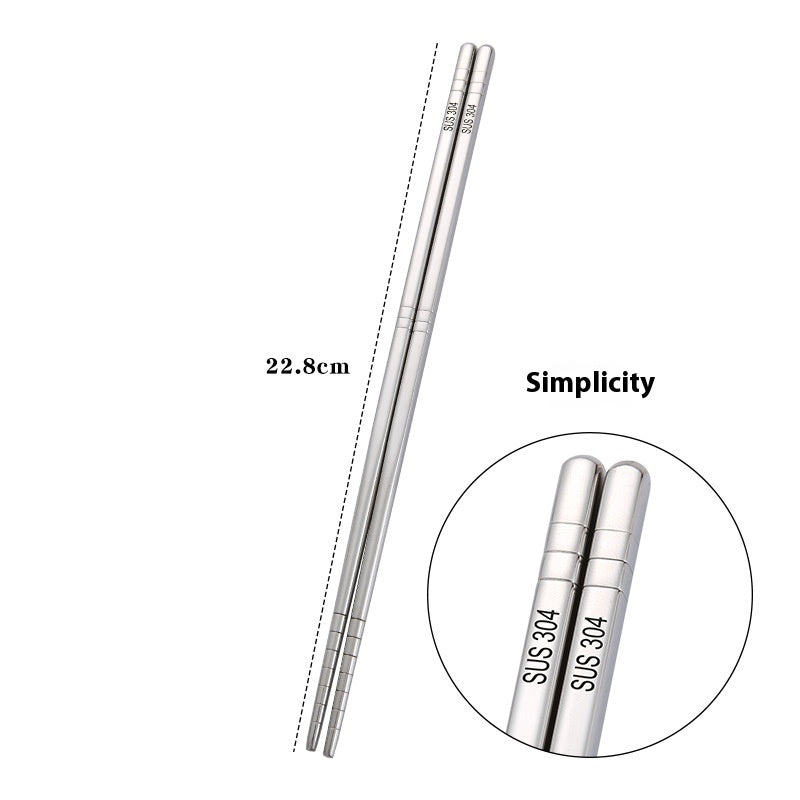 Stainless Steel Square Non-mildew Creative Chopsticks