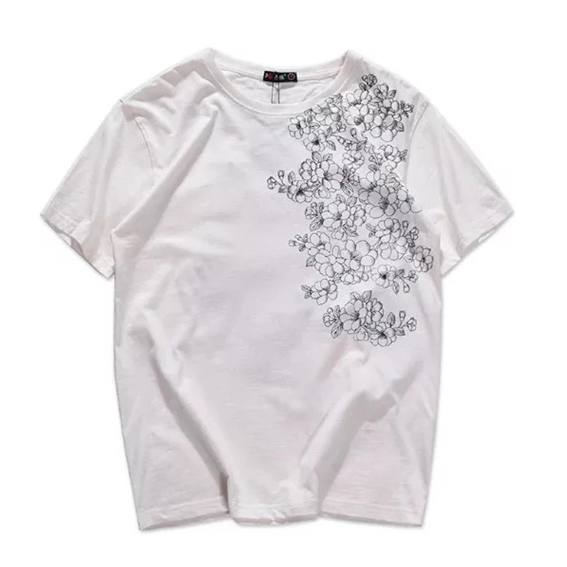 T Shirt Koi Brodé Blanc 