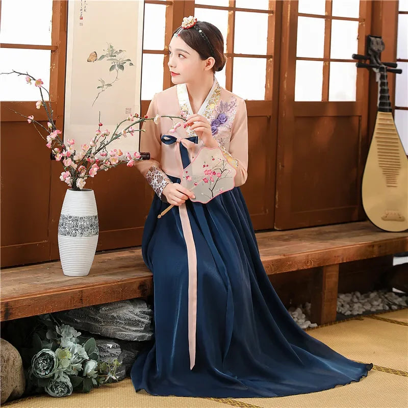 Hanbok Bleu Rose