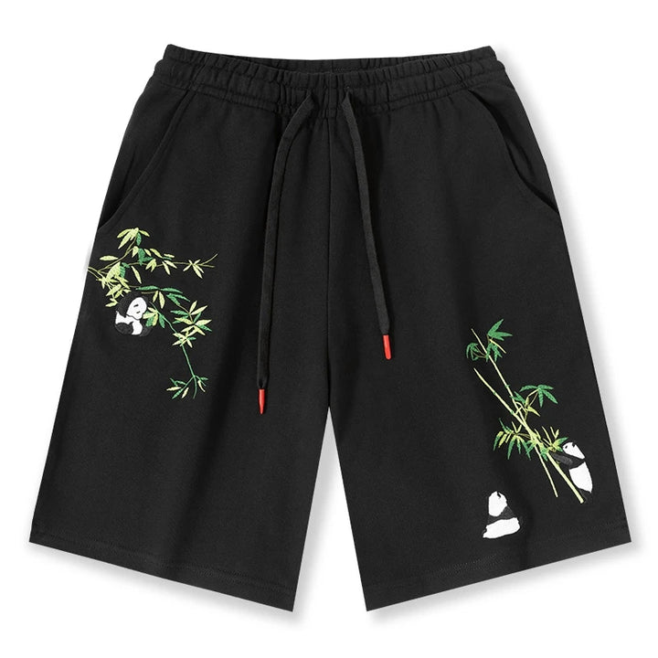 Short Noir Bambou Brodé