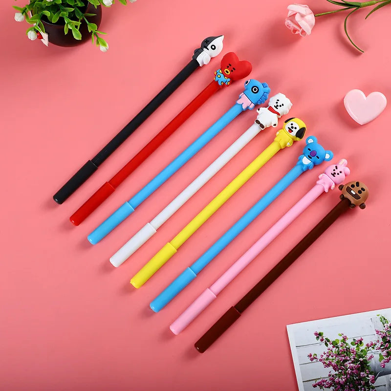 8pcs Bt21 Stylos Billes