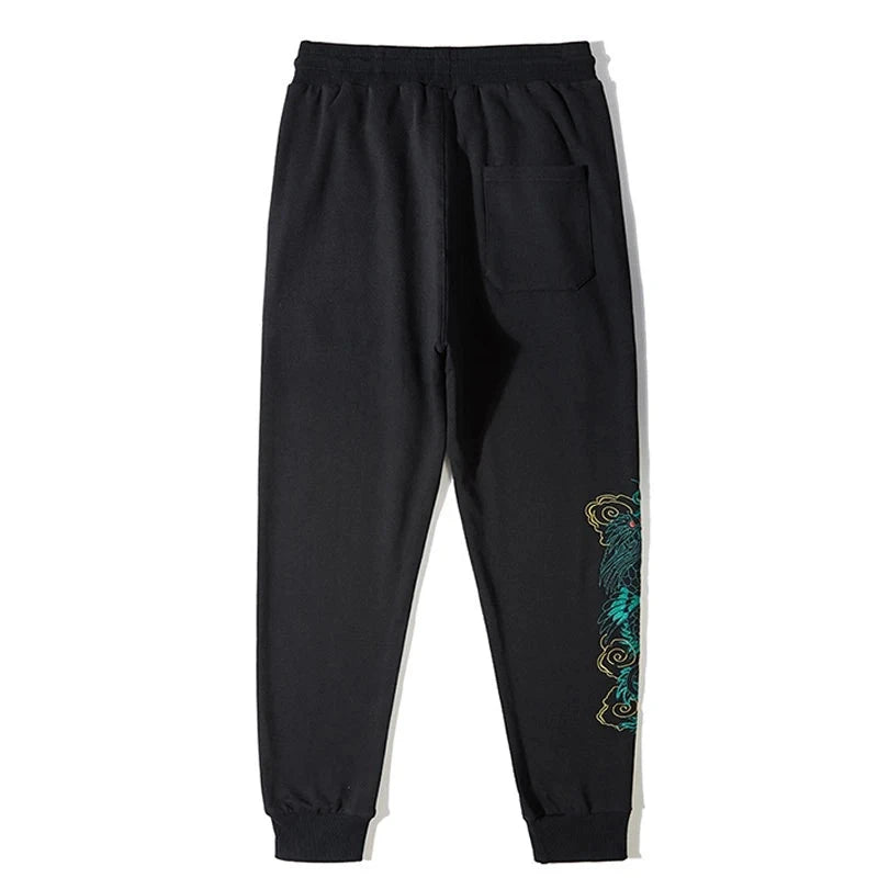 Pantalon Dragon Vert Brodé