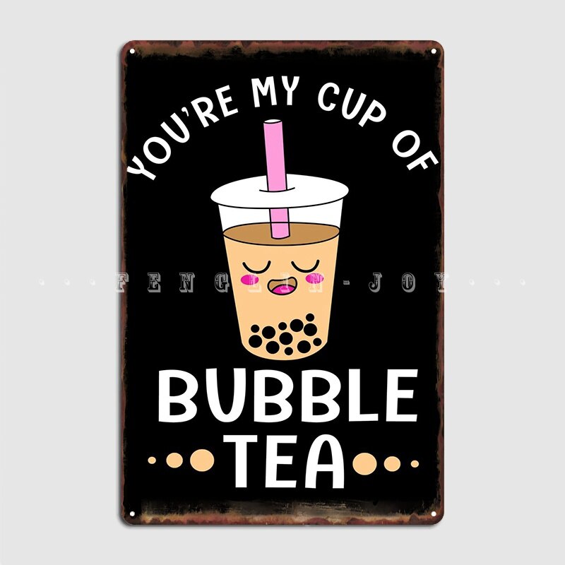 Plaque Metal Bubble Tea