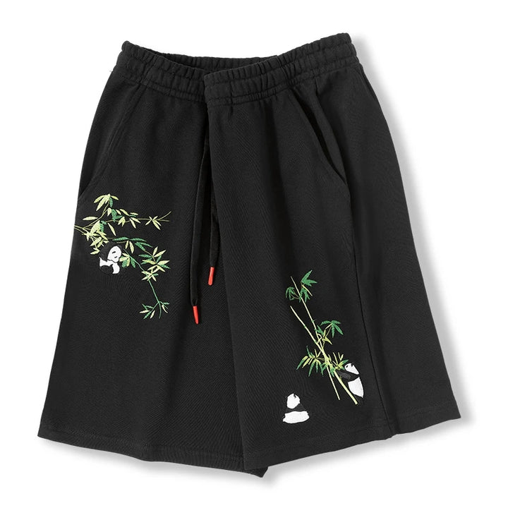 Short Noir Bambou Brodé