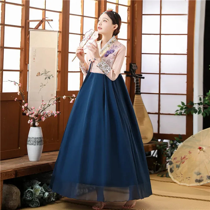 Hanbok Bleu Rose