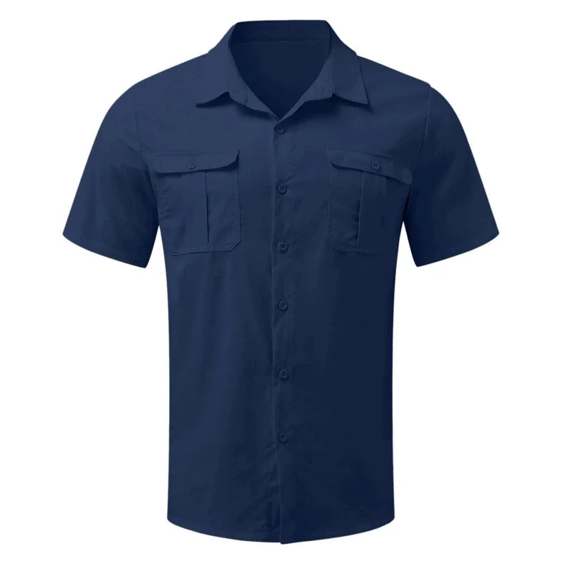 Chemise Lin Manches Courtes Homme