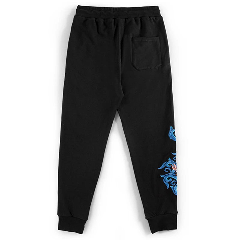 Pantalon  Dragon Bleu Brodé