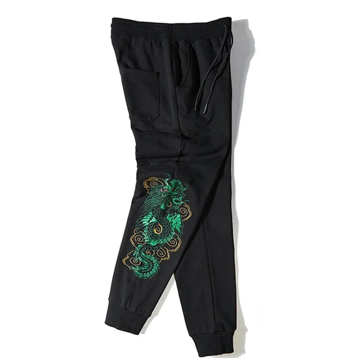 Pantalon Dragon Vert Brodé