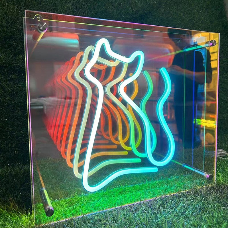 Led Neon Miroir 3D