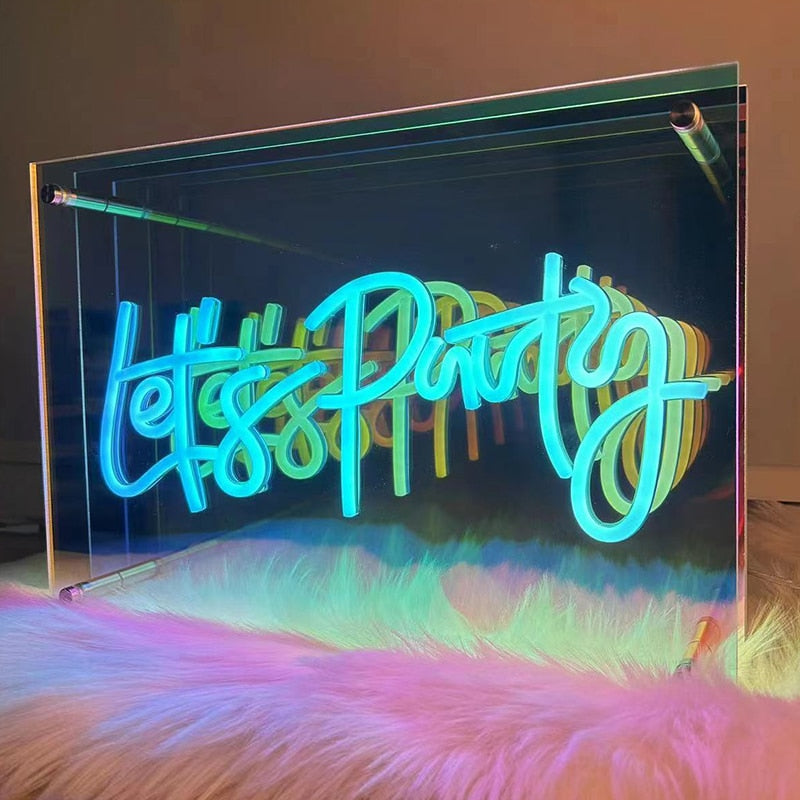 Led Neon Miroir 3D