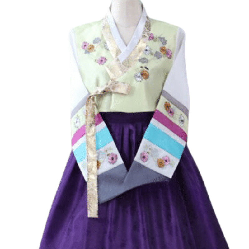 Hanbok Violet Mutlicolore