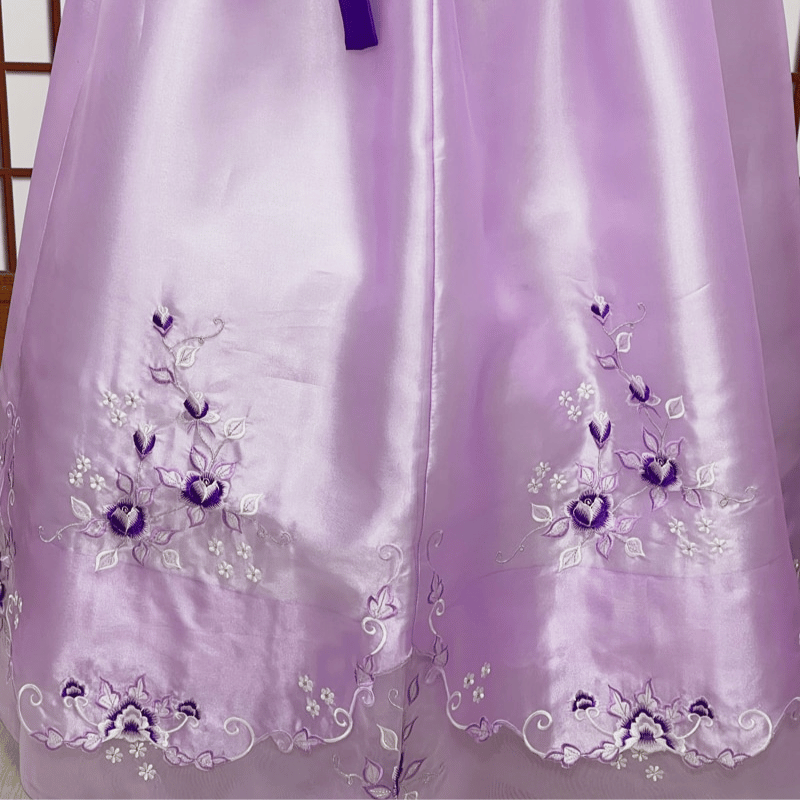 Hanbok Violet Satiné