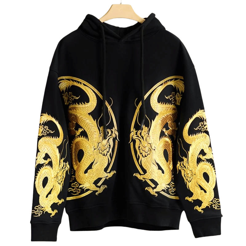 Sweat Dragon Or Brodé