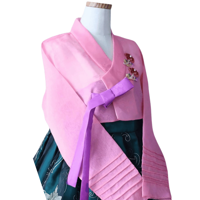 Hanbok Vert et Rose
