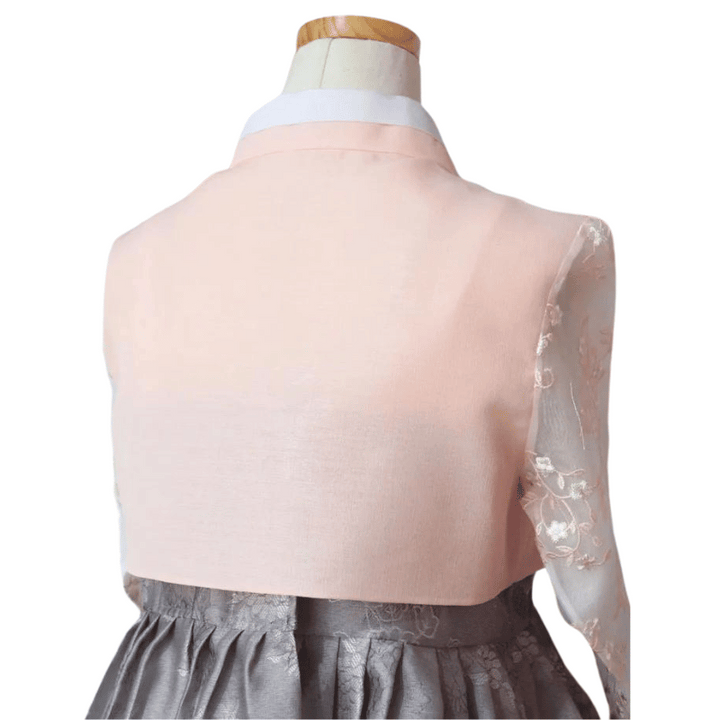 Hanbok Gris Rose Femme