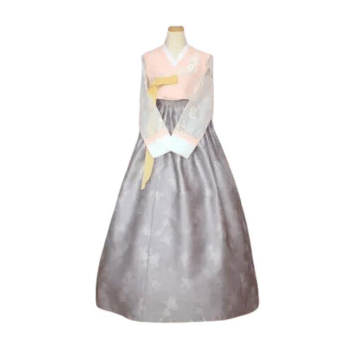 Hanbok Gris Rose Femme
