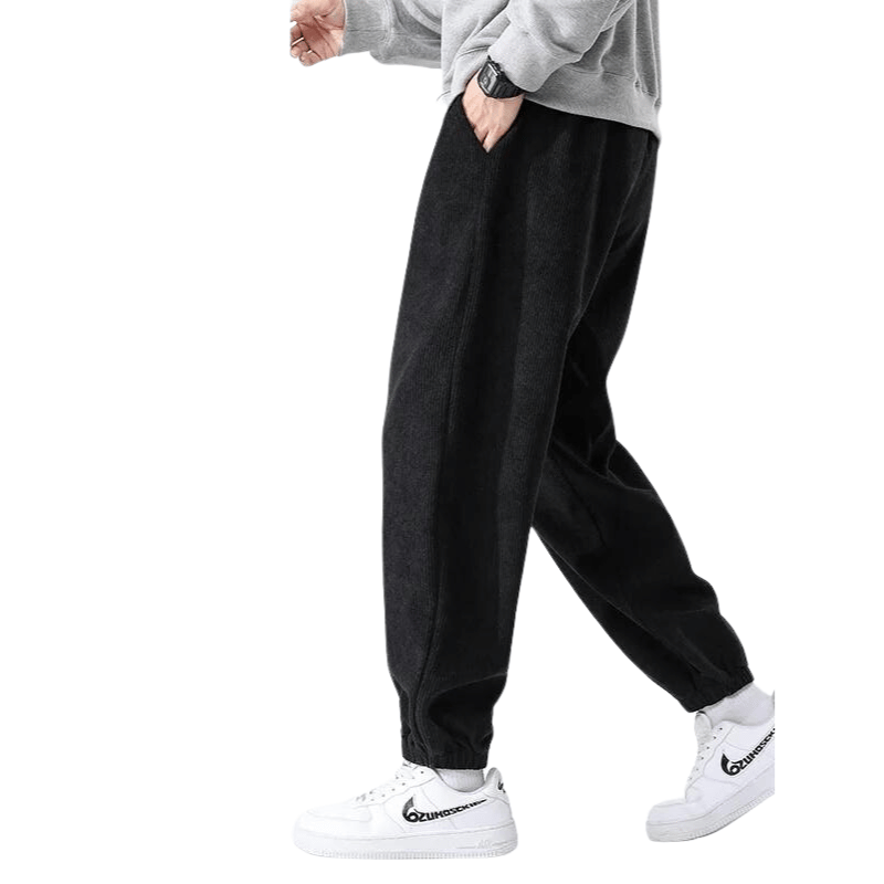 Pantalon Noir Velours Homme