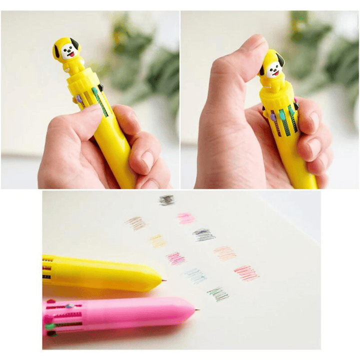 8Pcs Bt21 Stylos 10 Couleurs