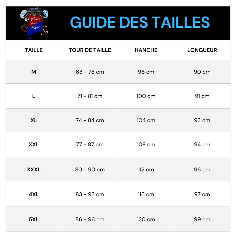 Tableau Tailles Pantalon Velours Homme Décontracté