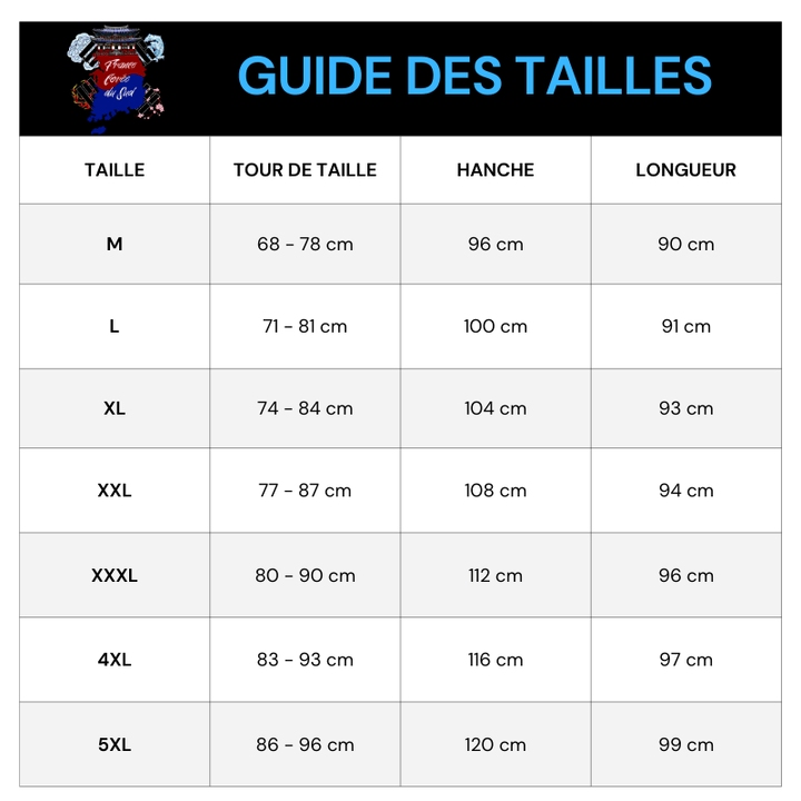 Tableau Tailles Pantalon Velours Homme Décontracté
