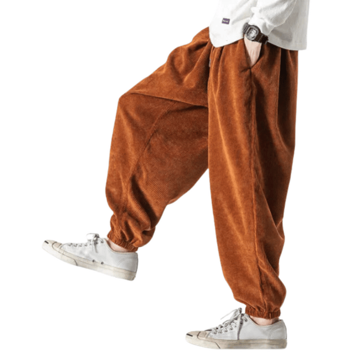Pantalon Café Velours Homme Décontracté
