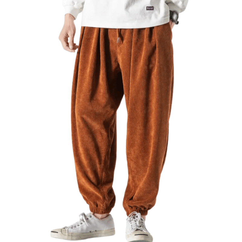 Pantalon Café Velours Homme Décontracté