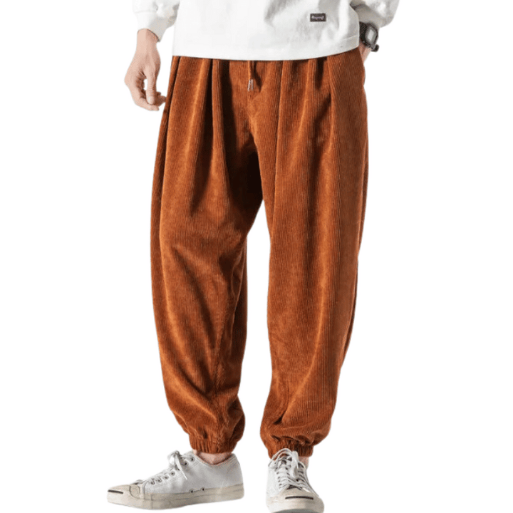 Pantalon Café Velours Homme Décontracté