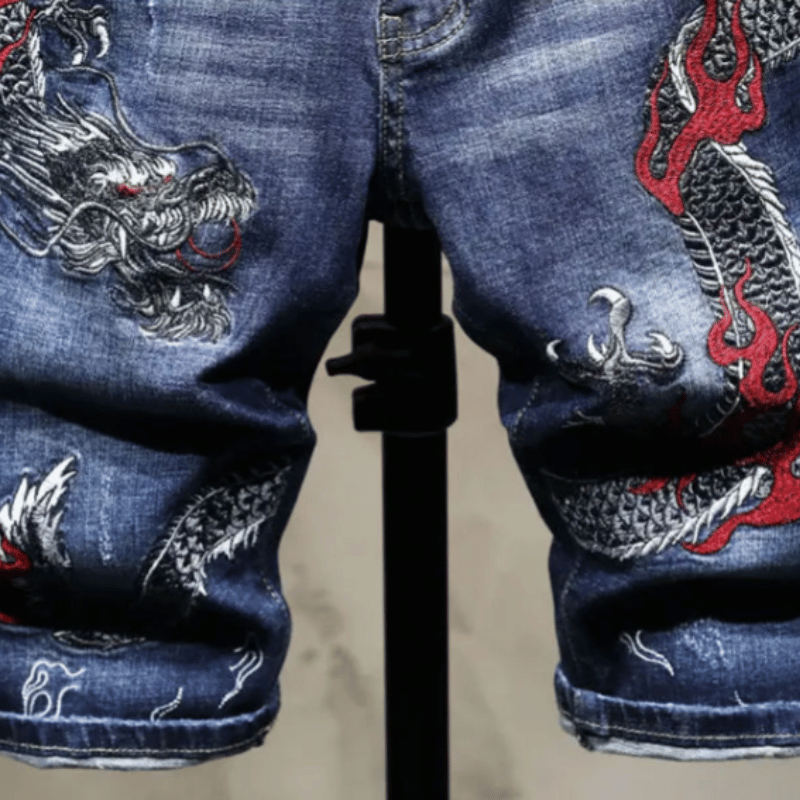 Short Jean Bleu Dragon