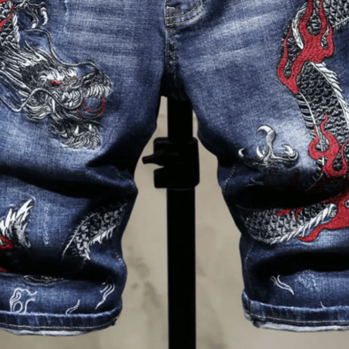 Short Jean Bleu Dragon