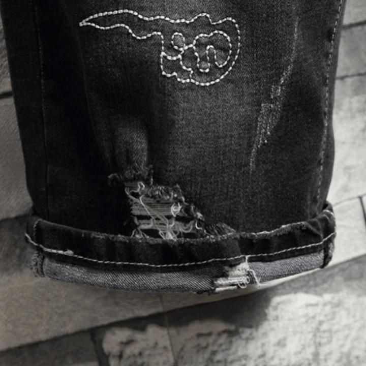 Short Jean Noir Dragon Rouge
