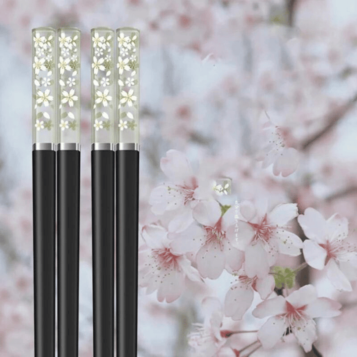 Baguette Sakura Transparent Noir Blanc