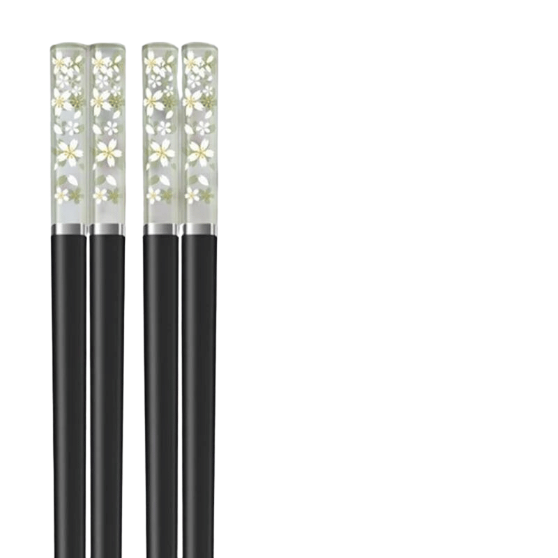 Baguette Sakura Transparent Noir_Blanc