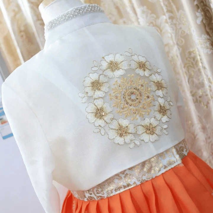Hanbok Orange Femme