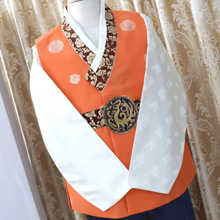 Hanbok Orange Homme