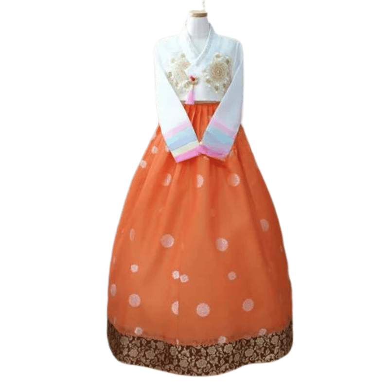 Hanbok Orange Femme