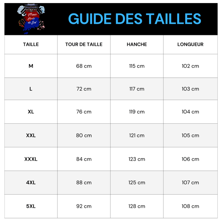 Tableau Tailles Pantalon Lin Large et Souple Homme