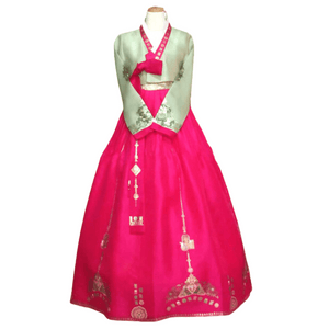 Hanbok Rose et Vert Clair
