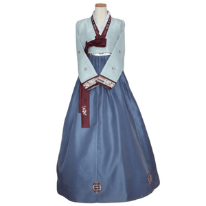 Hanbok Bleu Gris