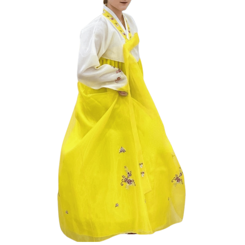 Hanbok Jaune et Blanc
