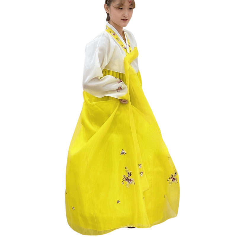 Hanbok Jaune et Blanc