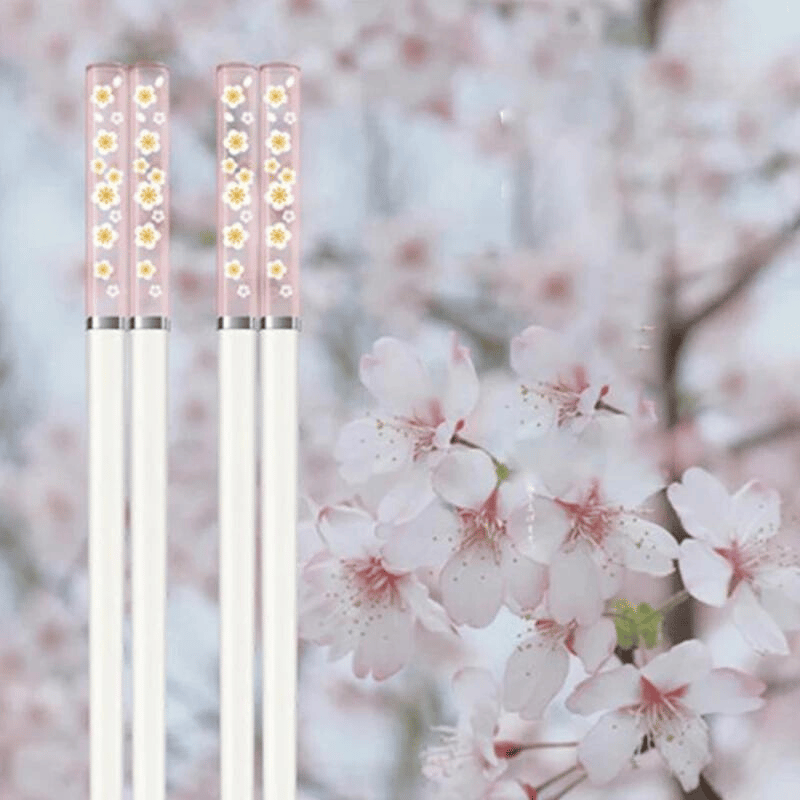 Baguette Sakura Transparent Blanc Rose