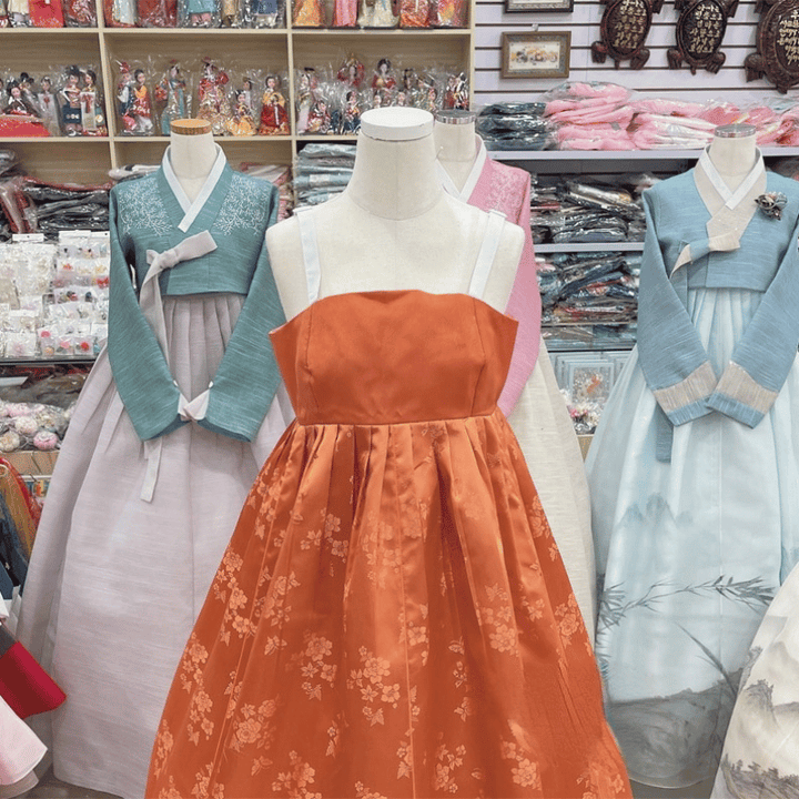 Hanbok Marron Foncé Rose